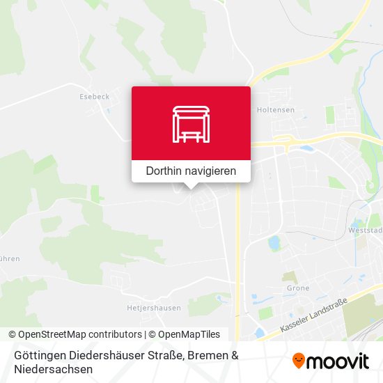 Göttingen Diedershäuser Straße Karte