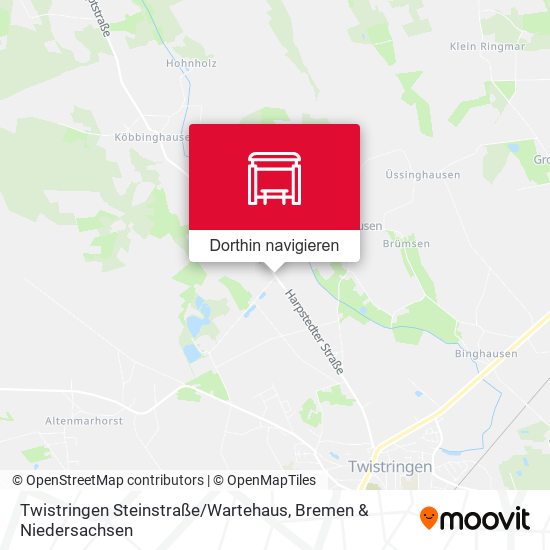 Twistringen Steinstraße / Wartehaus Karte