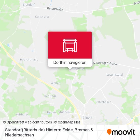 Stendorf(Ritterhude) Hinterm Felde Karte