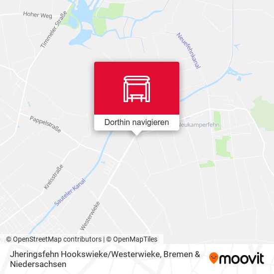 Jheringsfehn Hookswieke / Westerwieke Karte