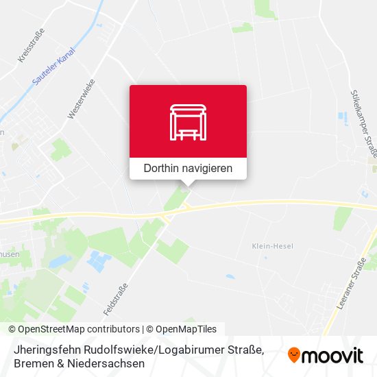 Jheringsfehn Rudolfswieke / Logabirumer Straße Karte