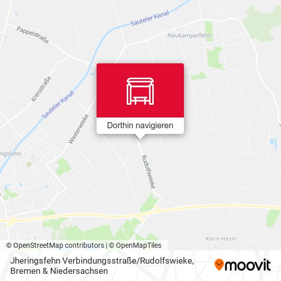 Jheringsfehn Verbindungsstraße / Rudolfswieke Karte