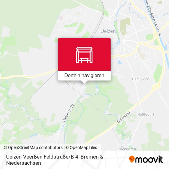 Uelzen-Veerßen Feldstraße/B 4 Karte