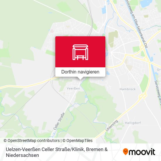 Uelzen-Veerßen Celler Straße / Klinik Karte