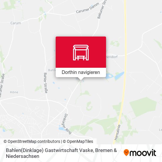 Bahlen(Dinklage) Gastwirtschaft Vaske Karte