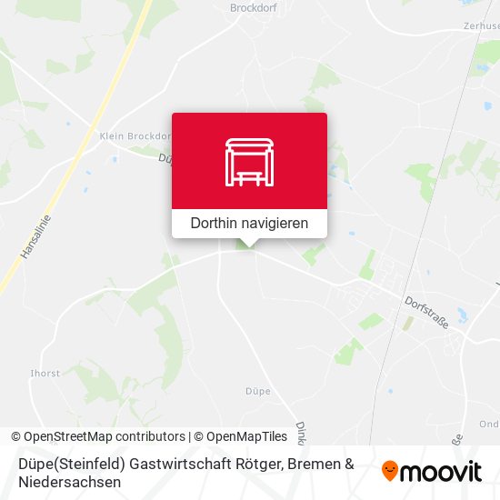 Düpe(Steinfeld) Gastwirtschaft Rötger Karte