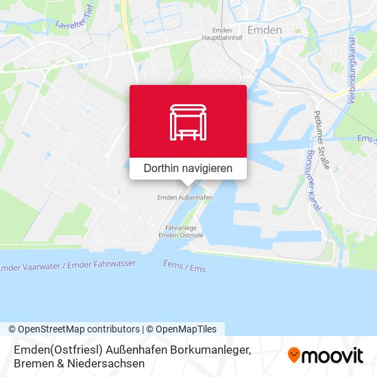 Emden(Ostfriesl) Außenhafen Borkumanleger Karte