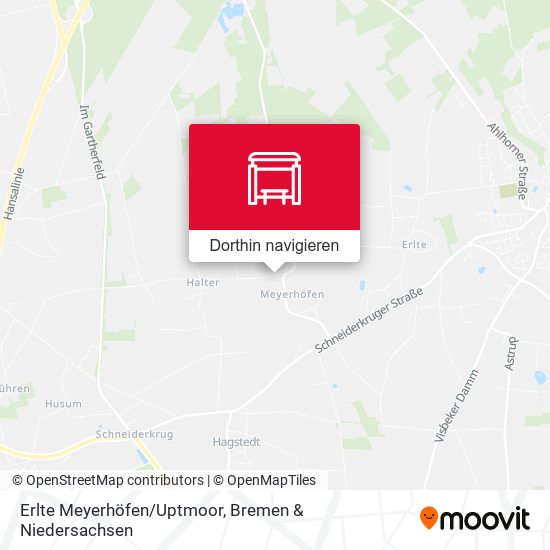 Erlte Meyerhöfen/Uptmoor Karte