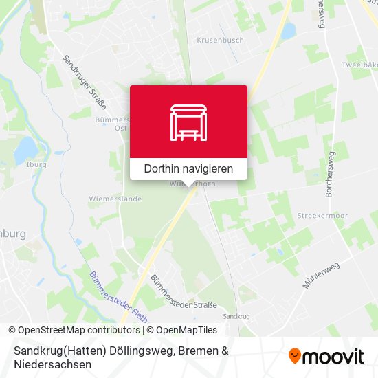 Sandkrug(Hatten) Döllingsweg Karte