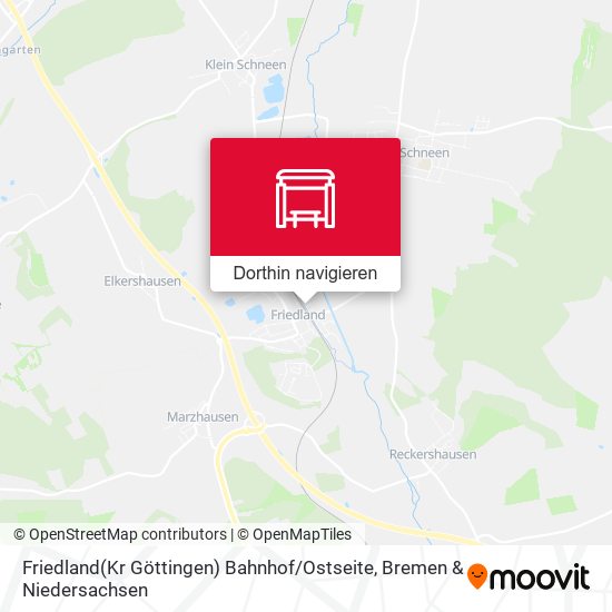 Friedland(Kr Göttingen) Bahnhof / Ostseite Karte