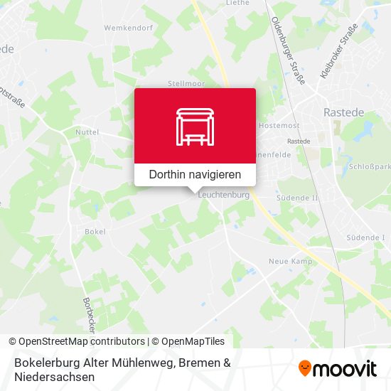 Bokelerburg Alter Mühlenweg Karte