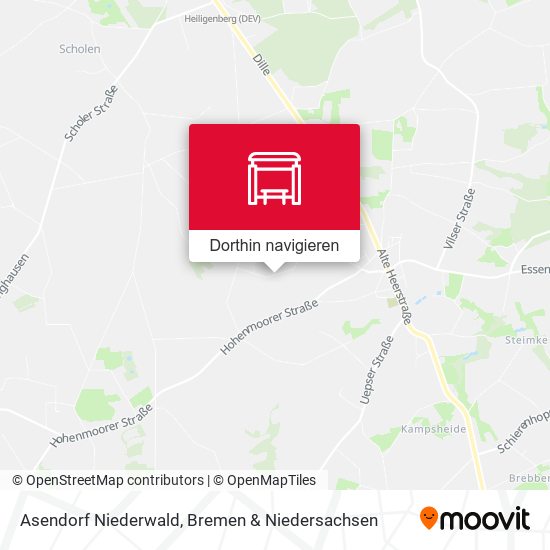 Asendorf Niederwald Karte
