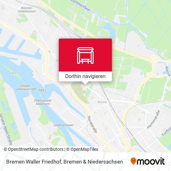Bremen Waller Friedhof Karte