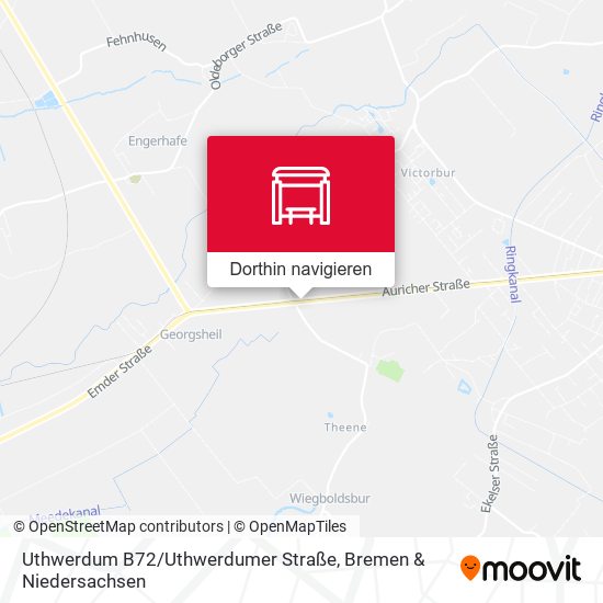 Uthwerdum B72 / Uthwerdumer Straße Karte
