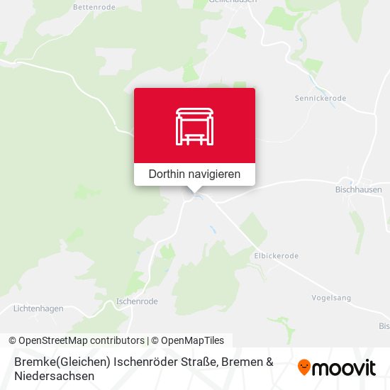 Bremke(Gleichen) Ischenröder Straße Karte