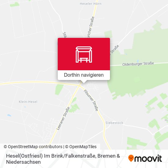 Hesel(Ostfriesl) Im Brink / Falkenstraße Karte