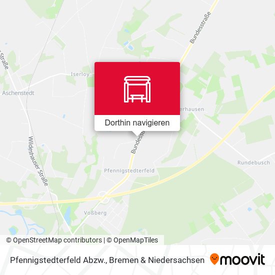 Pfennigstedterfeld Abzw. Karte