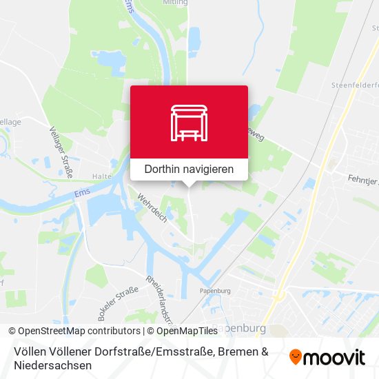 Völlen Völlener Dorfstraße / Emsstraße Karte