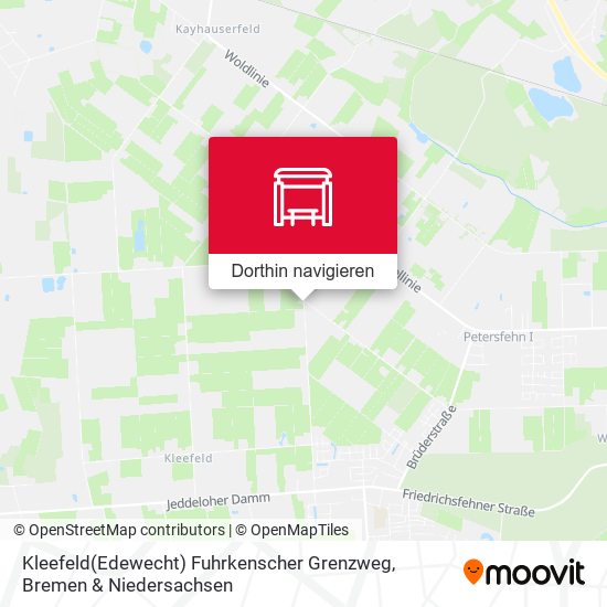 Kleefeld(Edewecht) Fuhrkenscher Grenzweg Karte