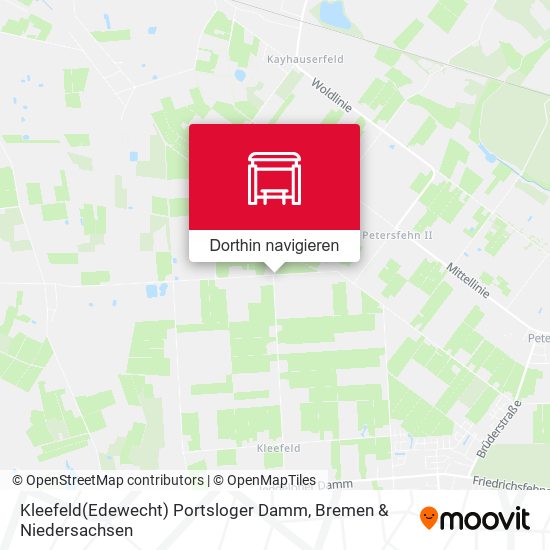 Kleefeld(Edewecht) Portsloger Damm Karte