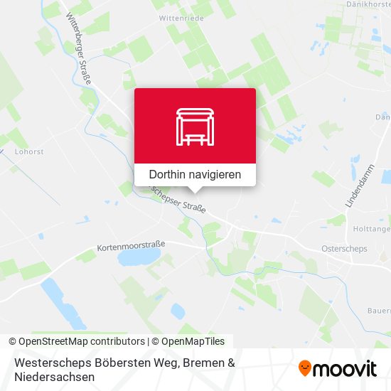 Westerscheps Böbersten Weg Karte