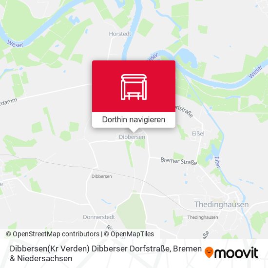 Dibbersen(Kr Verden) Dibberser Dorfstraße Karte