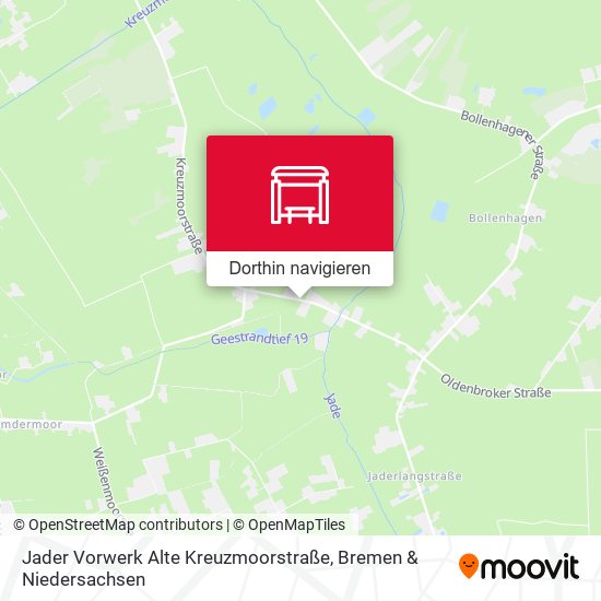 Jader Vorwerk Alte Kreuzmoorstraße Karte