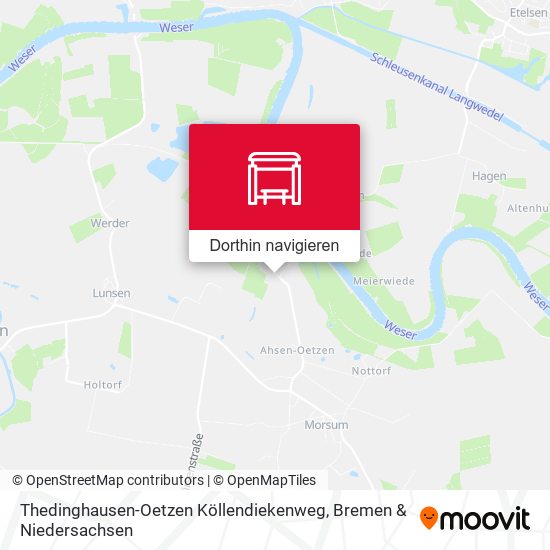 Thedinghausen-Oetzen Köllendiekenweg Karte