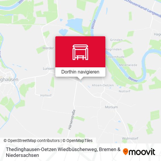 Thedinghausen-Oetzen Wiedbüschenweg Karte