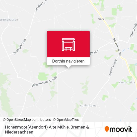 Hohenmoor(Asendorf) Alte Mühle Karte