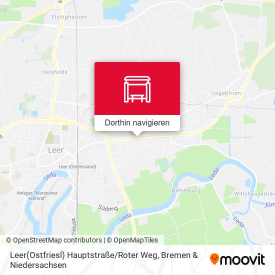 Leer(Ostfriesl) Hauptstraße / Roter Weg Karte