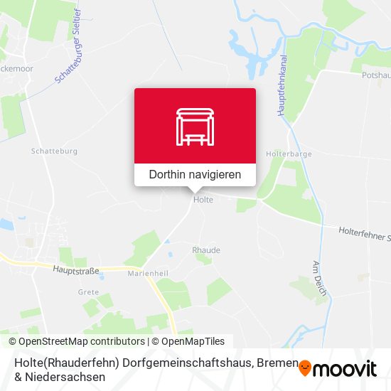 Holte(Rhauderfehn) Dorfgemeinschaftshaus Karte