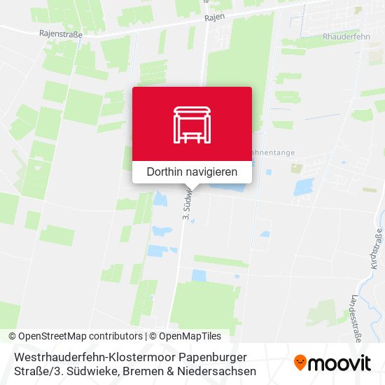 Westrhauderfehn-Klostermoor Papenburger Straße / 3. Südwieke Karte