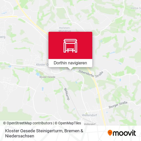 Kloster Oesede Steinigerturm Karte