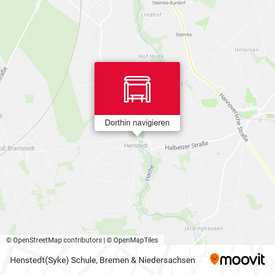 Henstedt(Syke) Schule Karte