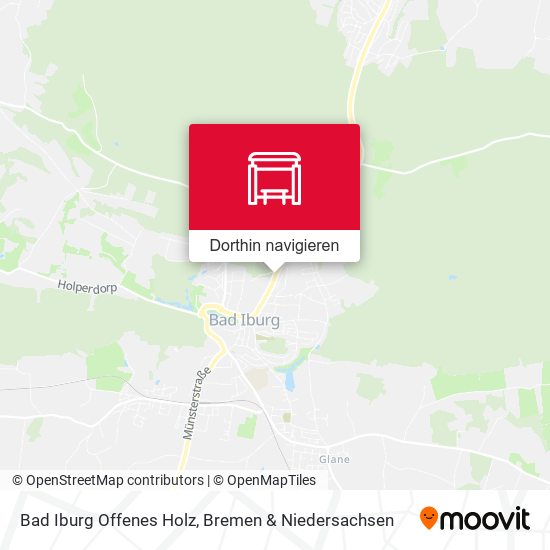 Bad Iburg Offenes Holz Karte