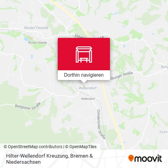 Hilter-Wellendorf Kreuzung Karte