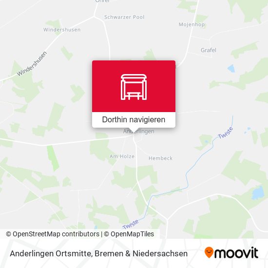 Anderlingen Ortsmitte Karte