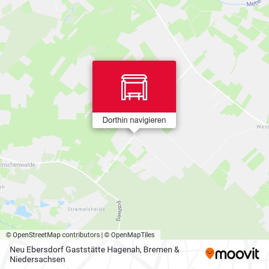 Neu Ebersdorf Gaststätte Hagenah Karte