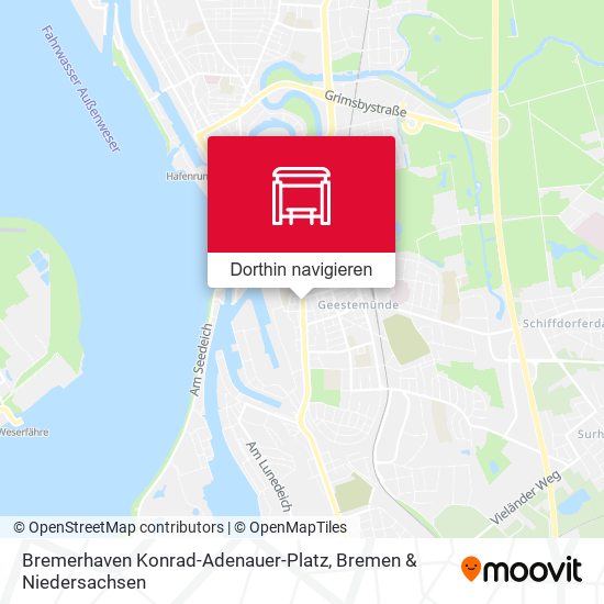 Bremerhaven Konrad-Adenauer-Platz Karte
