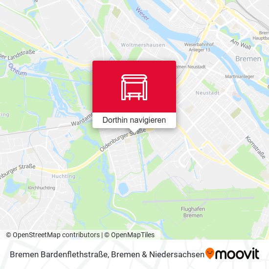 Bremen Bardenflethstraße Karte