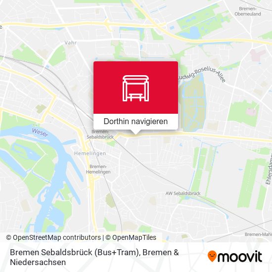 Bremen Sebaldsbrück (Bus+Tram) Karte