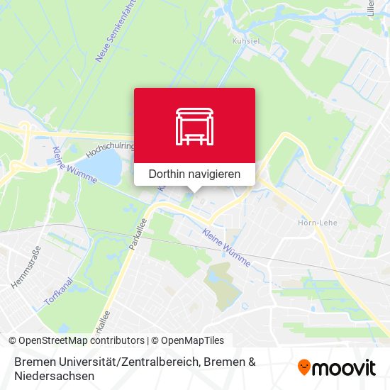 Bremen Universität / Zentralbereich Karte