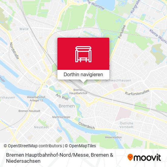 Bremen Hauptbahnhof-Nord/Messe Karte