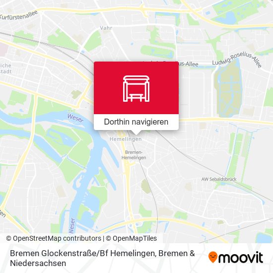 Bremen Glockenstraße / Bf Hemelingen Karte