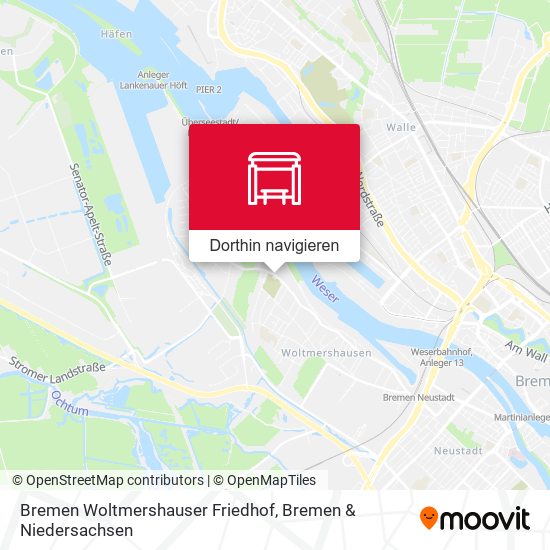 Bremen Woltmershauser Friedhof Karte