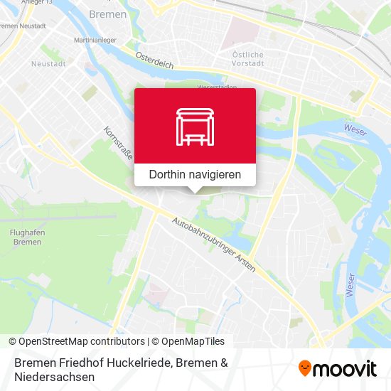 Bremen Friedhof Huckelriede Karte