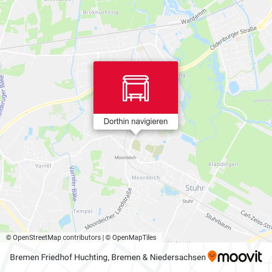 Bremen Friedhof Huchting Karte