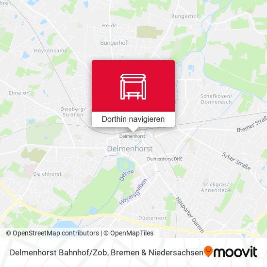 Delmenhorst Bahnhof/Zob Karte