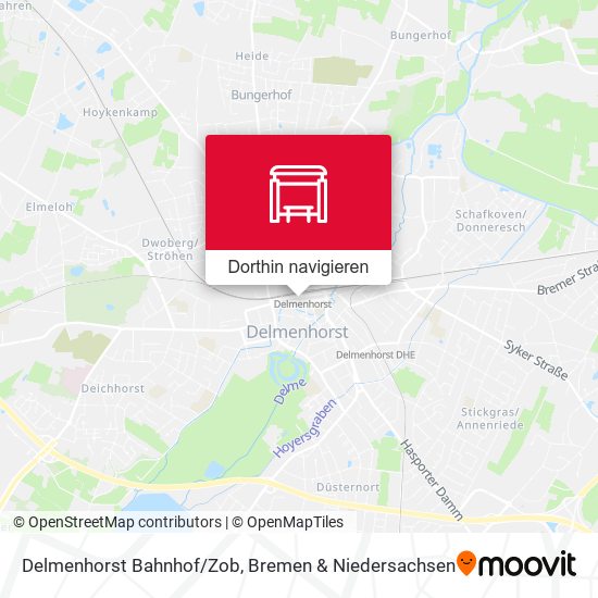 Delmenhorst Bahnhof/Zob Karte